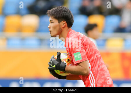 Gdynia Stadion, Gdynia, Polen - 26. Mai, 2019: Tomoya Wakahara aus Japan in Aktion während der FIFA U-20-Weltmeisterschaft zwischen Mexiko und Japan (Gruppe B) in Gdynia gesehen. (Endstand; Mexiko 0:3 Japan) Stockfoto