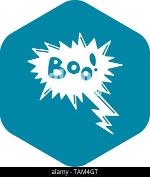 Buh Sprechblasen-symbol, einfachen Stil Stock Vektor