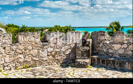 In der Festung San Felipe Bacalar - Quintana Roo, Mexiko Stockfoto