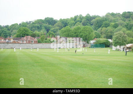 Spielfelder im Winchester College, Winchester, Hampshire, Großbritannien. 2019 Stockfoto