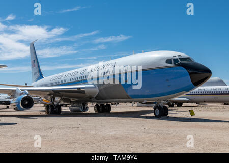 Boeing VC-137 B'Air Force One' bei Pima Air & Space Museum in Tucson, Arizona, USA Stockfoto