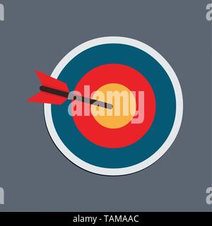 Ziel mit Pfeil Vector Illustration Stock Vektor