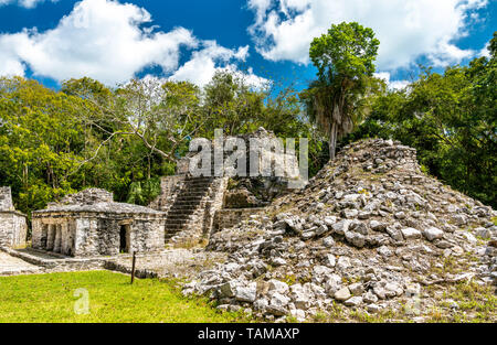 Alte Maya-pyramide in Muyil in Quintana Roo, Mexiko Stockfoto