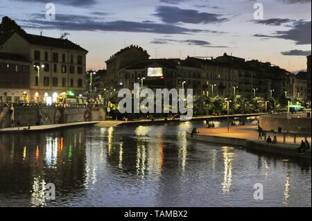 Mailand (Italien), die Darsena, alte Werft Stockfoto