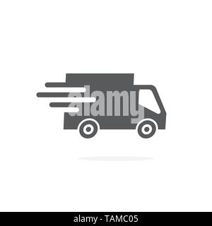 Lkw-Symbol auf weißem Hintergrund Stock Vektor