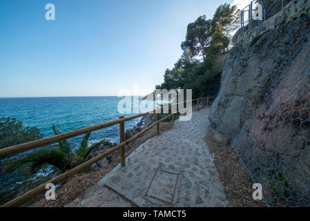 Cala de Sant Francesc in Blanes, Costa Brava, Spanien Stockfoto