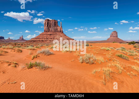 Sanddünen der Wüste von Monument Valley, Arizona Stockfoto