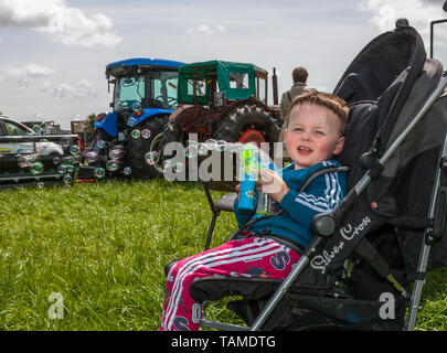 Midleton, Cork, Irland. 26. Mai, 2019: Noah Cunningham Seifenblasen in der midleton Landwirtschaft zeigen an Coppingerstown Co.Cork, Irland. Quelle: David Creedon/Alamy leben Nachrichten Stockfoto