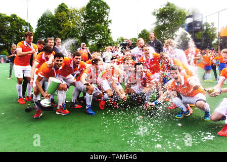 Bloemendaal, Niederlande. 26 Mai, 2019. Bloemendaal, während der Premier League hockey Playoffs finale Bloemendaal vs Kampong Credit: Pro Schüsse/Alamy leben Nachrichten Stockfoto