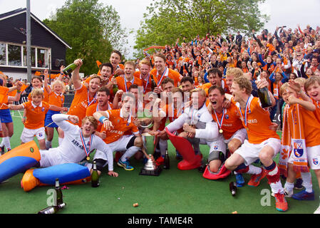 Bloemendaal, Niederlande. 26 Mai, 2019. Bloemendaal, während der Premier League hockey Playoffs finale Bloemendaal vs Kampong Credit: Pro Schüsse/Alamy leben Nachrichten Stockfoto