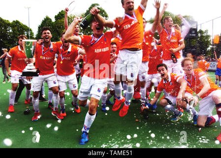 Bloemendaal, Niederlande. 26 Mai, 2019. Bloemendaal, während der Premier League hockey Playoffs finale Bloemendaal vs Kampong Credit: Pro Schüsse/Alamy leben Nachrichten Stockfoto