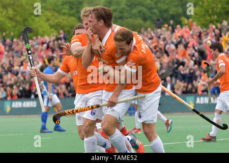 Bloemendaal, Niederlande. 26 Mai, 2019. Croon während der Premier League hockey Playoffs finale Bloemendaal vs Kampong Credit: Pro Schüsse/Alamy leben Nachrichten Stockfoto