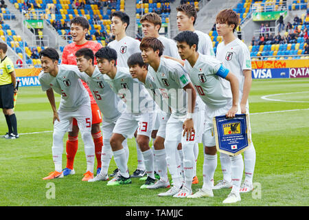 Gdynia, Polen. Credit: D. am 26 Mai, 2019. Japan team Gruppe Line-up (JPN) Fußball: FIFA U-20 WM Polen 2019 match Mexiko 0-3 Japan in Gdynia Stadion in Gdynia, Polen. Credit: D. Nakashima/LBA/Alamy leben Nachrichten Stockfoto