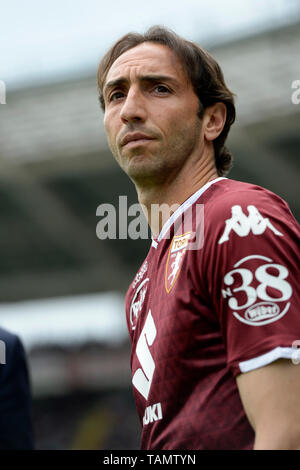 26. Mai 2019, Stadio Olimpico Grande Torino, Turin, Italien; Serie A Fußball, Torino gegen Lazio; Emiliano Moretti von Torino FC bei seinem abschiedsspiel Stockfoto