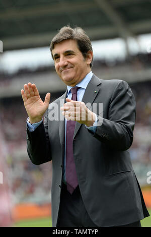 26. Mai 2019, Stadio Olimpico Grande Torino, Turin, Italien; Serie A Fußball, Torino gegen Lazio; der Präsident von Turin, Urbano Cairo Stockfoto