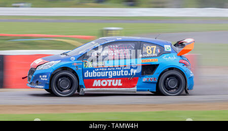 Silverstone, Northampton, Großbritannien. 26 Mai, 2019. 26. Mai 2019, Silverstone, Northampton, England, Speedmachine 2019 Festival; Jean Baptiste Dubourg (FRA) im Peugeot 208 für Team Jean Baptiste Duboug während im Halbfinale der Supercar Euro Kredit: Aktion Plus Sport Bilder/Alamy leben Nachrichten Stockfoto