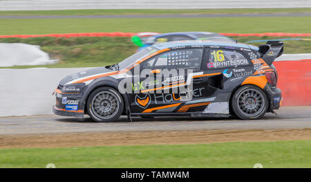 Silverstone, Northampton, Großbritannien. 26 Mai, 2019. 26. Mai 2019, Silverstone, Northampton, England, Speedmachine 2019 Festival; Thomas Bryn Tesson (SWE) im VW Polo für Team TBRX während im Halbfinale der Supercar Euro Kredit: Aktion Plus Sport Bilder/Alamy leben Nachrichten Stockfoto