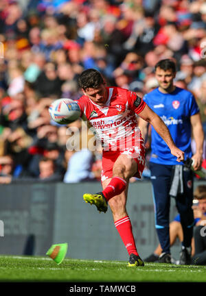 Anfield, Liverpool, Großbritannien. 26 Mai, 2019. Rugby League Dacia magische Wochenende; Lachlan Coote von St Helens vermisst ein Conversion kick Credit: Aktion plus Sport/Alamy leben Nachrichten Stockfoto