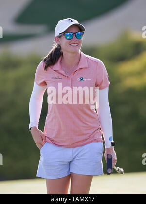 Williamsburg Virginia, USA. 26 Mai, 2019. Katherine Perry auf der 18 nach der letzten Runde der Reine Seide Meisterschaft auf der Kingsmill Resort River Kurs in Williamsburg Virginia. Justin Cooper/CSM/Alamy leben Nachrichten Stockfoto