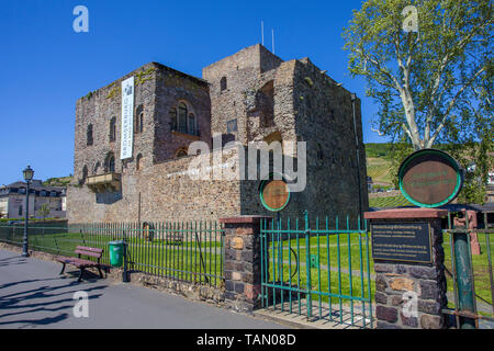 Brömserburg, Schloss in Rüdesheim, Unesco Welterbe Oberes Mittelrheintal, Rheingau, Hessen, Deutschland Stockfoto