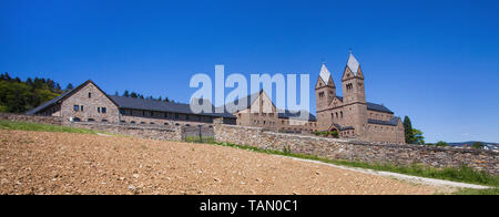 St. Hildegard Kloster, Benediktiner Abtei Eibingen, Rüdesheim, Unesco Welterbe Oberes Mittelrheintal, Rheingau, Hessen, Deutschland Stockfoto