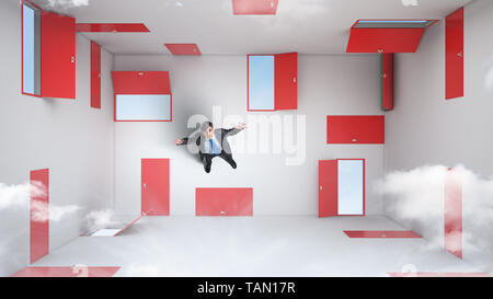 Richtige Entscheidung Konzept zu machen. Mixed Media Stockfoto