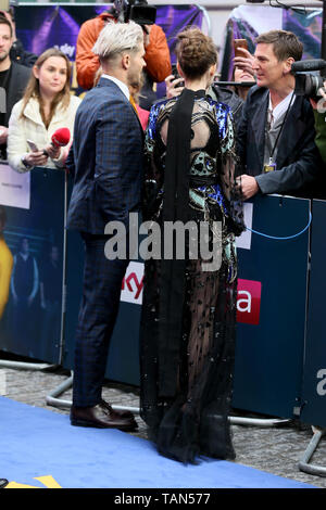 Die Europäische Premiere von "äußerst Böse, erschreckend Bösen und Gemeinen' im Curzon Mayfair - Ankunft mit: Zac Efron, Lily Collins Wo: London, Vereinigtes Königreich, wenn: 24 Apr 2019 Credit: Mario Mitsis/WENN.com Stockfoto