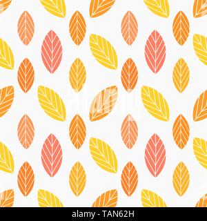 Blätter im Herbst bunte Muster. Vector Illustration Stock Vektor