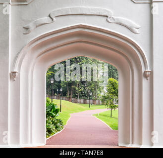 Alte Singapur gotisches Tor in Fort Canning Park Stockfoto