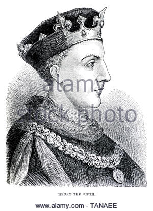 Henry V, 1386 - 1422, König von England von 1413 bis zu seinem Tod 1422 in Stockfoto