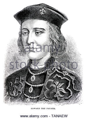 Edward IV., 1442-1483, war der König von England ab 4. März 1461 bis 3. Oktober 1470 und vom 11. April 1471 bis zu seinem Tod Stockfoto