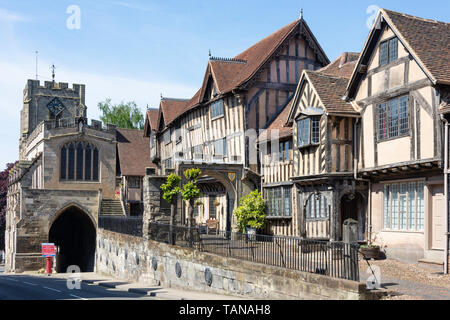 16. Jahrhundert Lord Leycester Hospital, High Street, Warwick, Warwickshire, England, Vereinigtes Königreich Stockfoto