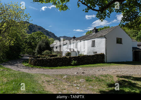 Bauernhaus auf Longthwaite im Borrowdale Stockfoto