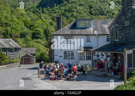 Das Dorfzentrum in Grange-in-Borrowdale Cumbria Stockfoto