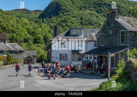 Das Dorfzentrum in Grange-in-Borrowdale Cumbria Stockfoto