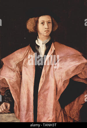 Jacopo Carucci alias Jacopo da pontormo - Porträt junger Mann Alessandro De Medici c 1526 Stockfoto