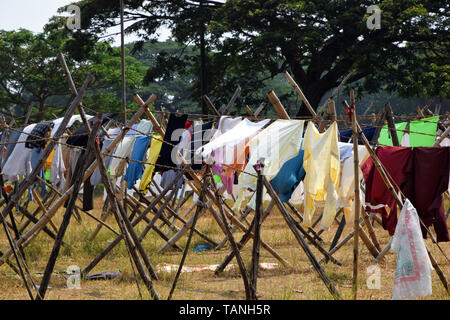 Dhobi Kana Wäscheservice, Cochin, Kerala, Indien Stockfoto