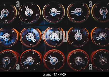 Replik von Alan Turings Véhicule Maschine -'AI: Mehr als Mensch" Ausstellung im Barbican Centre - London - Mai 2019 Stockfoto