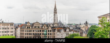 Panoramablick über die Stadt Brüssel, Belgien Stockfoto