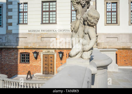 Die Fryderyk Chopin Museum befindet sich in der Ostrogski Palast in Warschau, Polen 2018 untergebracht. Stockfoto