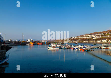 Der Hafen von Mallaig in den Highlands von Schottland Stockfoto