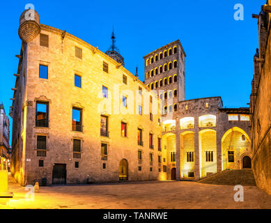 Plaça del Rei oder Plaza del Rey Square, Barrio Gotico oder das Gotische Viertel, Barcelona, Katalonien, Spanien Stockfoto