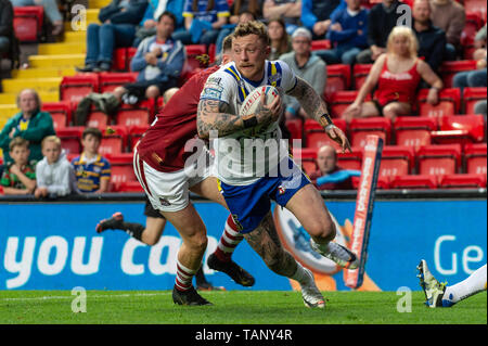 25. Mai 2019, Anfield Stadion, Liverpool, England; Dacia magische Wochenende, Betfred Super League Runde 16, Wigan Warriors vs Warrington Wölfe; Josh Charnley von Warrington Wolves Credit: Richard Long/News Bilder Stockfoto