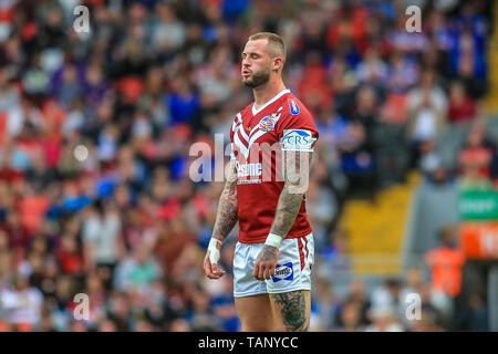 25. Mai 2019, Anfield Stadion, Liverpool, England; Dacia magische Wochenende, Betfred Super League Runde 16, Wigan Warriors vs Warrington Wölfe; Zak Hardaker von Wigan Warriors Quelle: Craig Milner/News Bilder Stockfoto