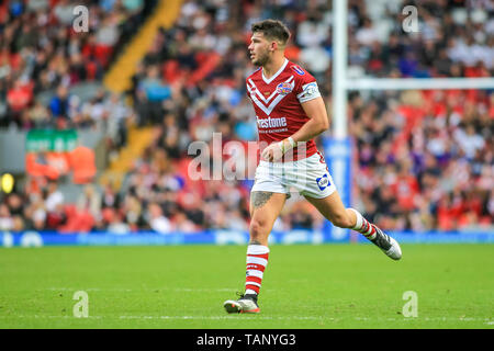 25. Mai 2019, Anfield Stadion, Liverpool, England; Dacia magische Wochenende, Betfred Super League Runde 16, Wigan Warriors vs Warrington Wölfe; Oliver Gildart von Wigan Warriors Quelle: Craig Milner/News Bilder Stockfoto