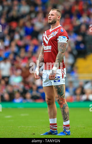 25. Mai 2019, Anfield Stadion, Liverpool, England; Dacia magische Wochenende, Betfred Super League Runde 16, Wigan Warriors vs Warrington Wölfe; Zak Hardaker von Wigan Warriors Quelle: Craig Milner/News Bilder Stockfoto