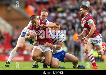 25. Mai 2019, Anfield Stadion, Liverpool, England; Dacia magische Wochenende, Betfred Super League Runde 16, Wigan Warriors vs Warrington Wölfe; Willie Isa von Wigan Warriors Quelle: Richard Long/News Bilder Stockfoto