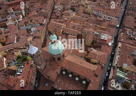 Blick vom Torre degli Asinelli, Bologna, Italien Stockfoto