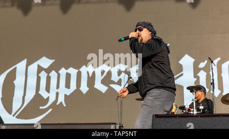 Mai 25, 2019 - Napa, Kalifornien, USA - LOUIS'' B-Real'' FREESE von Cypress Hill während des BottleRock Music Festival in Napa, Kalifornien (Bild: © Daniel DeSlover/ZUMA Draht) Stockfoto