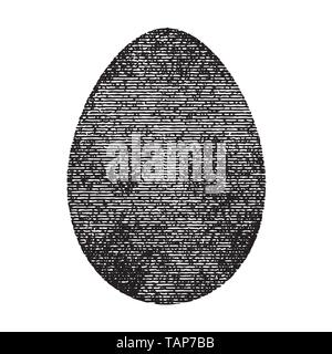 Grunge Osterei Textur auf einem weißen Hintergrund. Im Alter von Not Ostern Symbol für Ihr Design. EPS 10 Vektor Stock Vektor